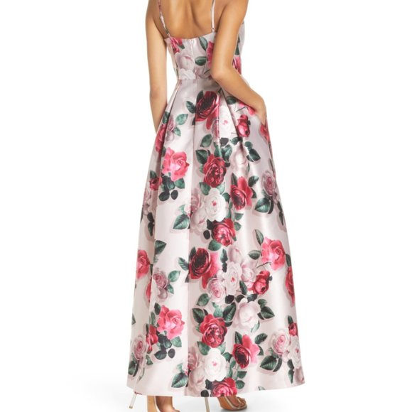 Eliza J - Floral Mikado Ballgown - Picture 2 of 6